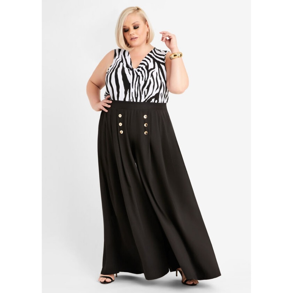 Pleated High Waist Palazzo Pant